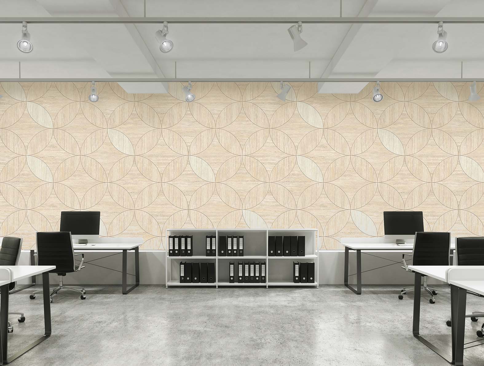 マテリアル柄の木目の壁紙