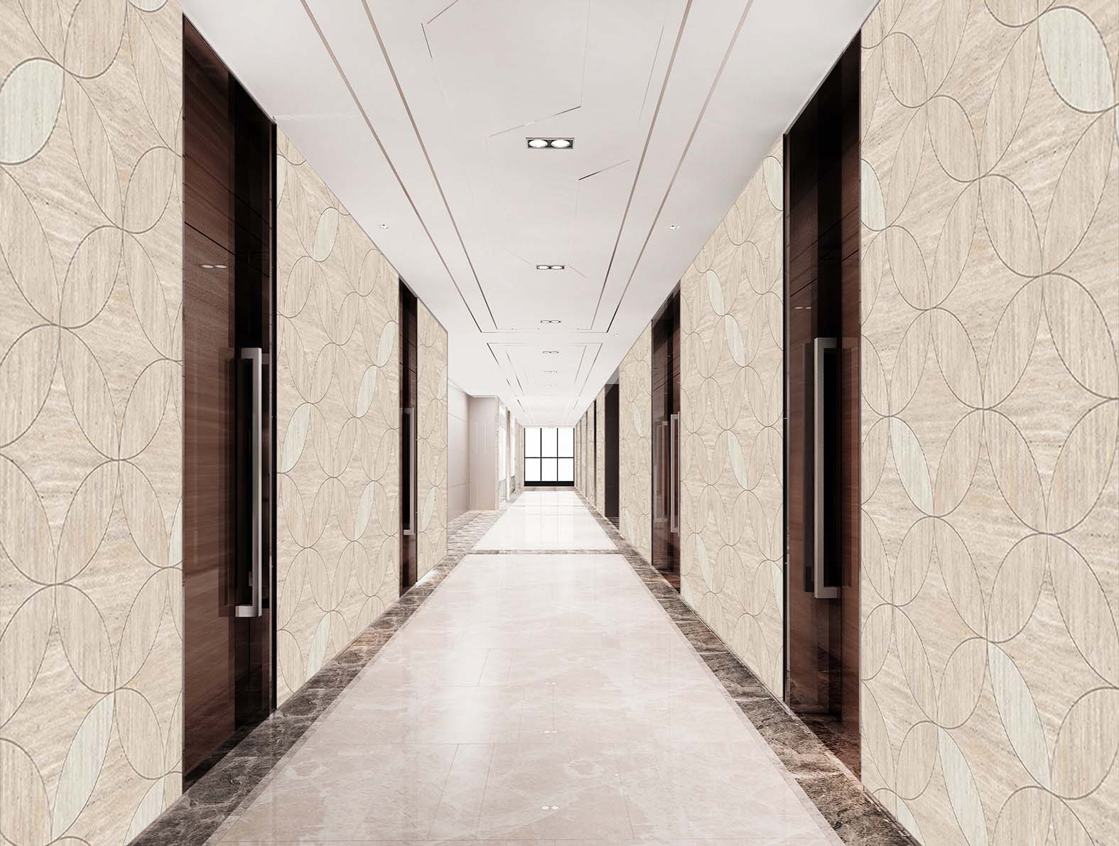 マテリアル柄の木目の壁紙