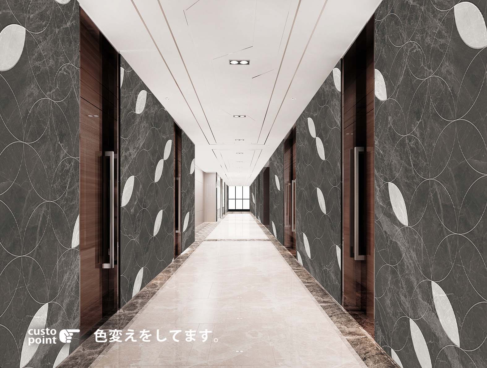 マテリアル柄の大理石の壁紙