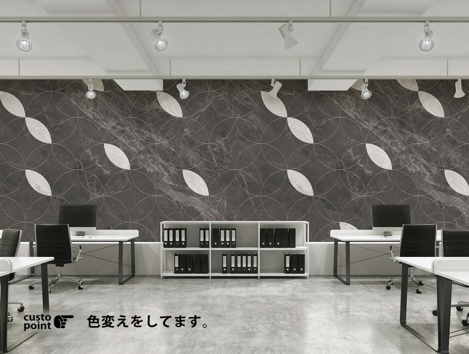 マテリアル柄の大理石の壁紙