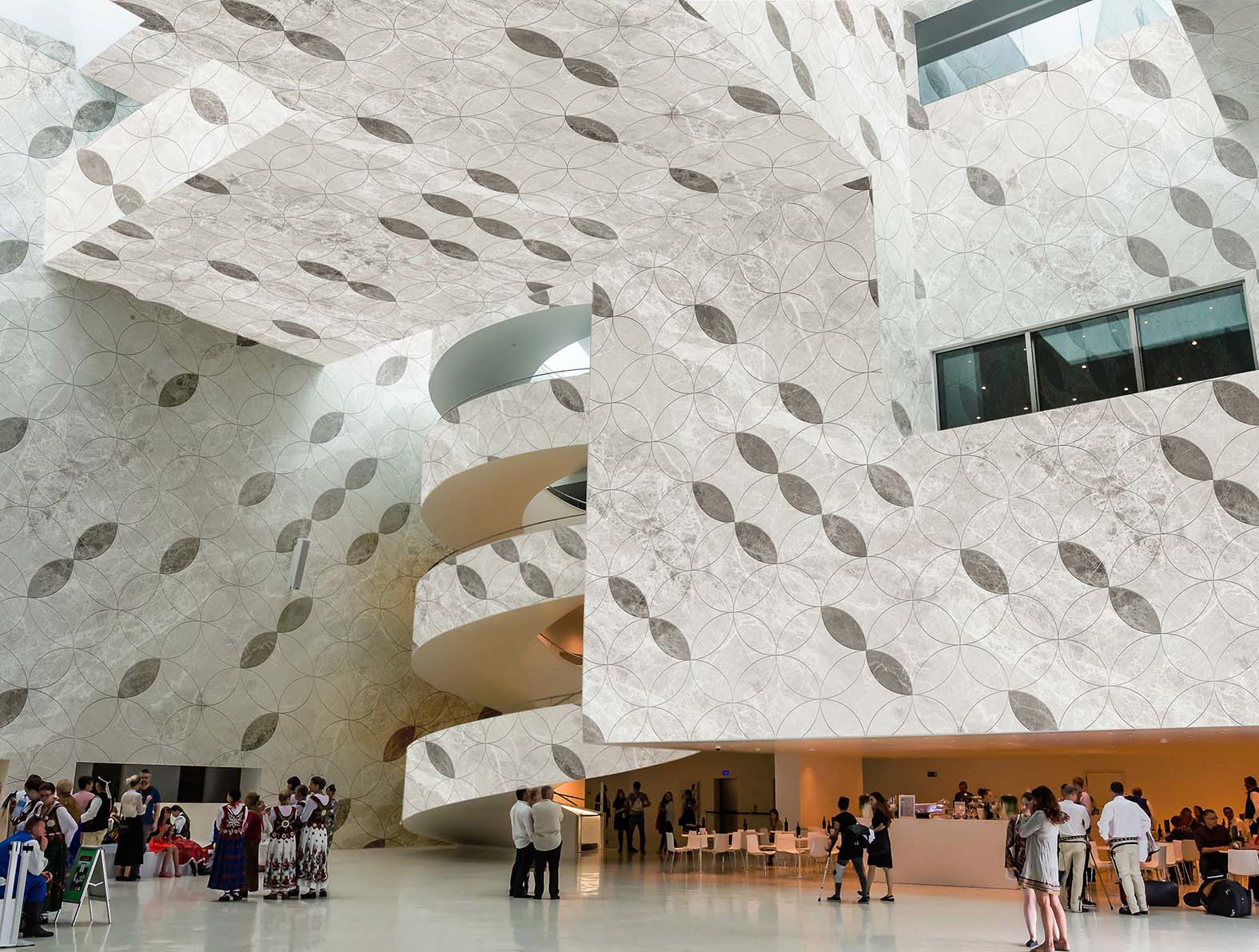 マテリアル柄の大理石の壁紙