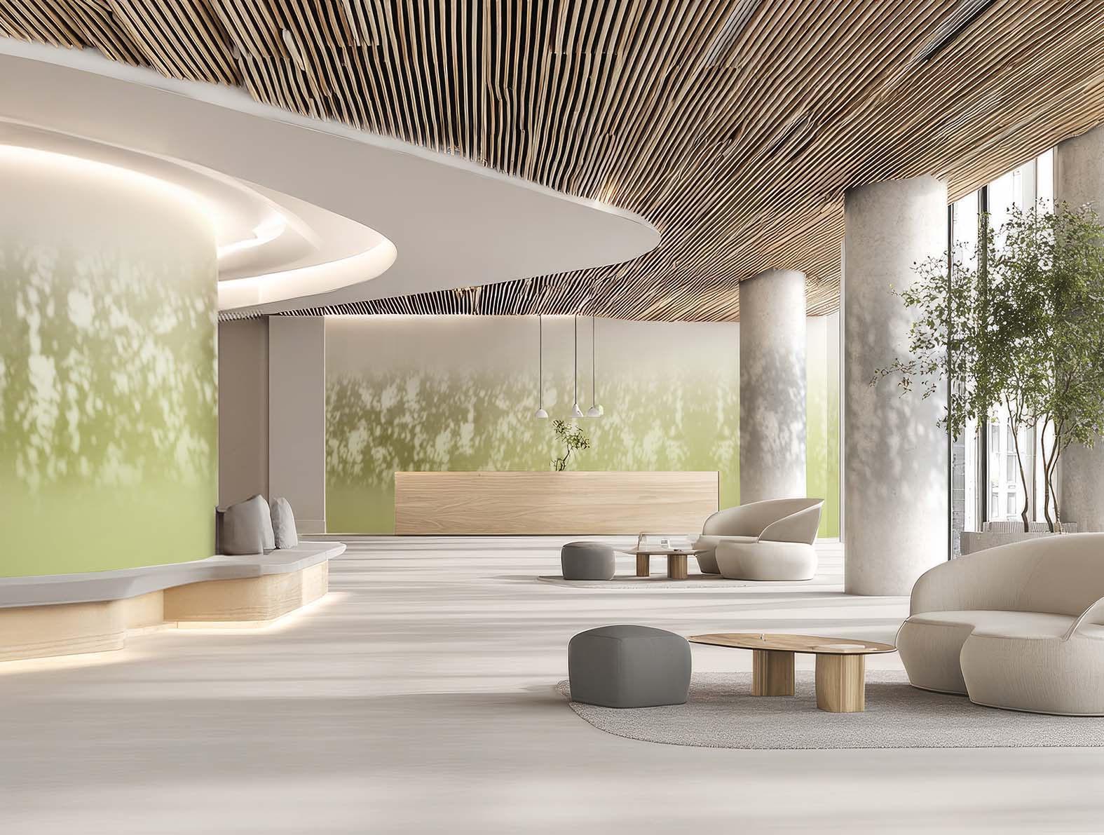 グリーン柄のガラスフィルム