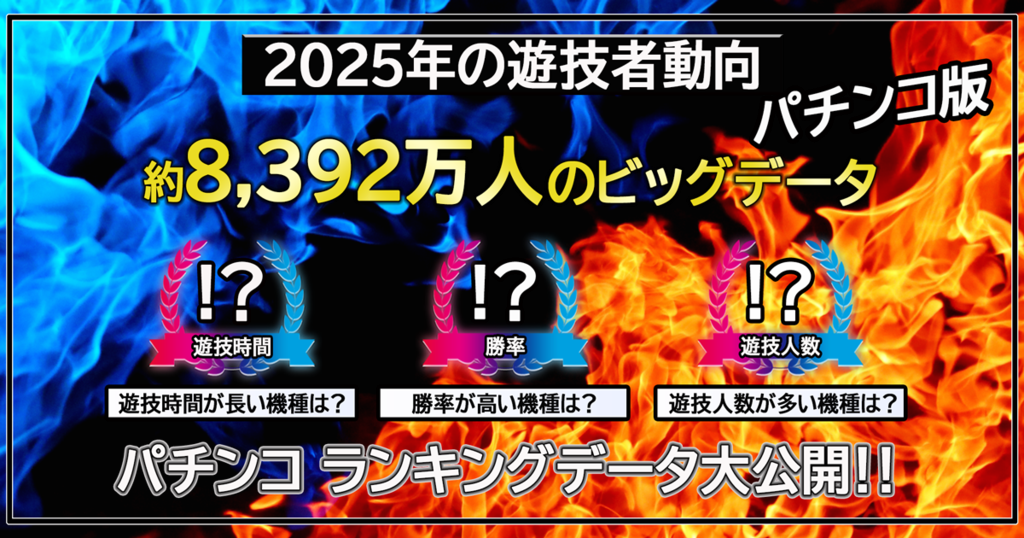 2025年にパチンコホールで遊技した、延べ83,922,713人の遊技動向（パチンコ版）