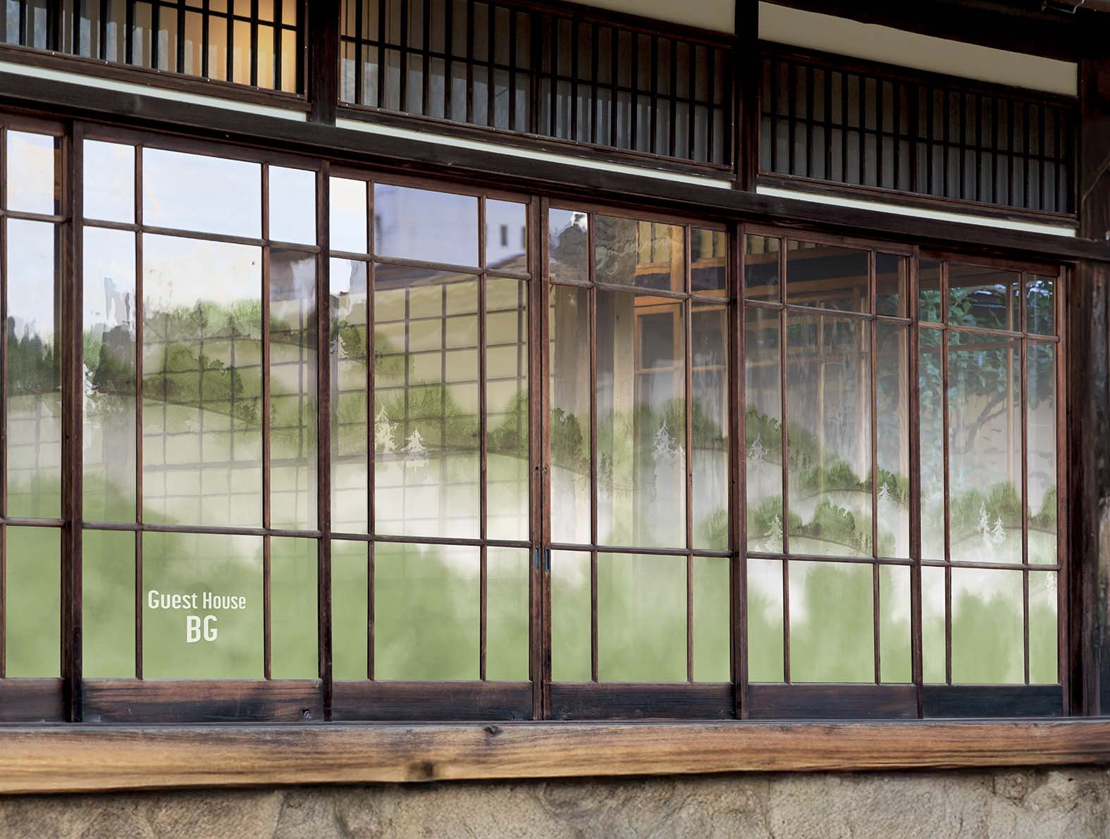 抽象的な水彩画のガラスプリント