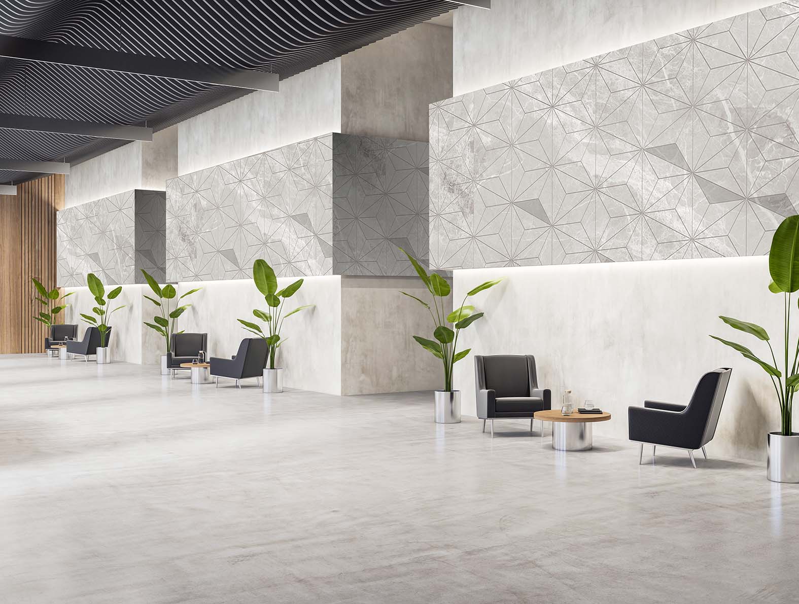 マテリアル柄の大理石の壁紙