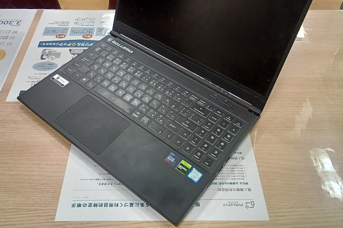 データ復旧事例 GALLERIA ゲーミングノートPC 電源が入らない