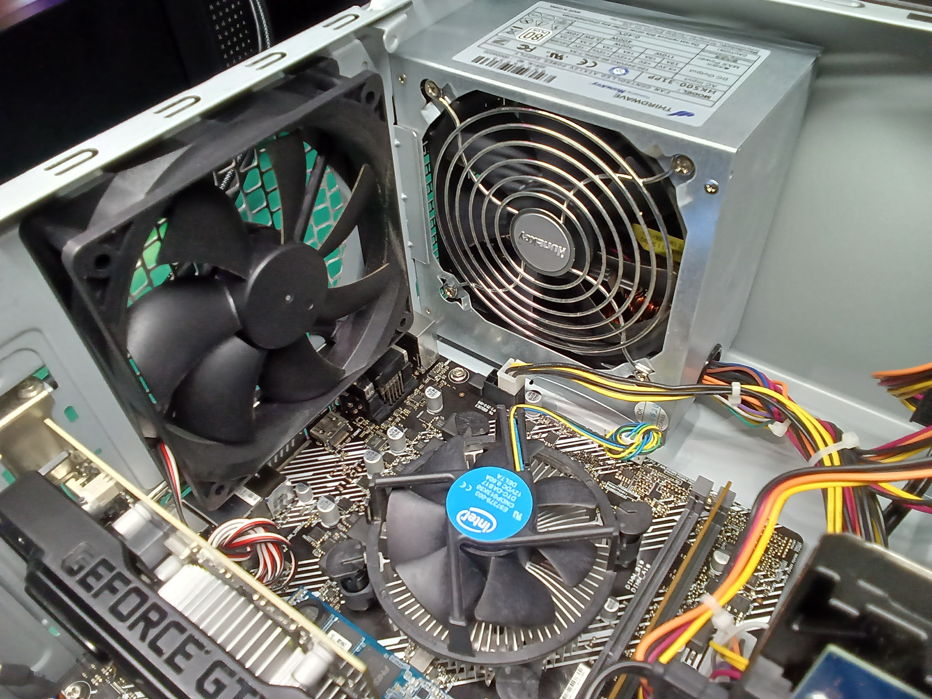 クリーニング後パソコン内部CPU付近