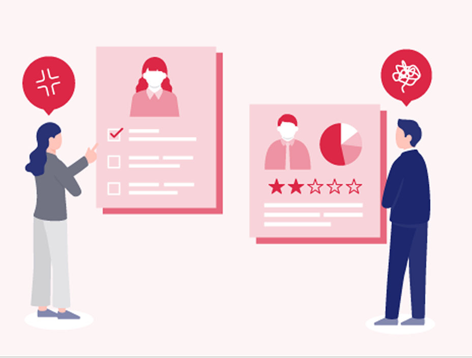 優秀社員を中心に、評価に 関して不満の声が上がる