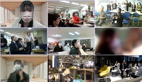 オンライン交流の様子