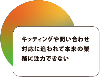 キッティングや問い合わせ 対応に追われて 本来の業務に注力できない