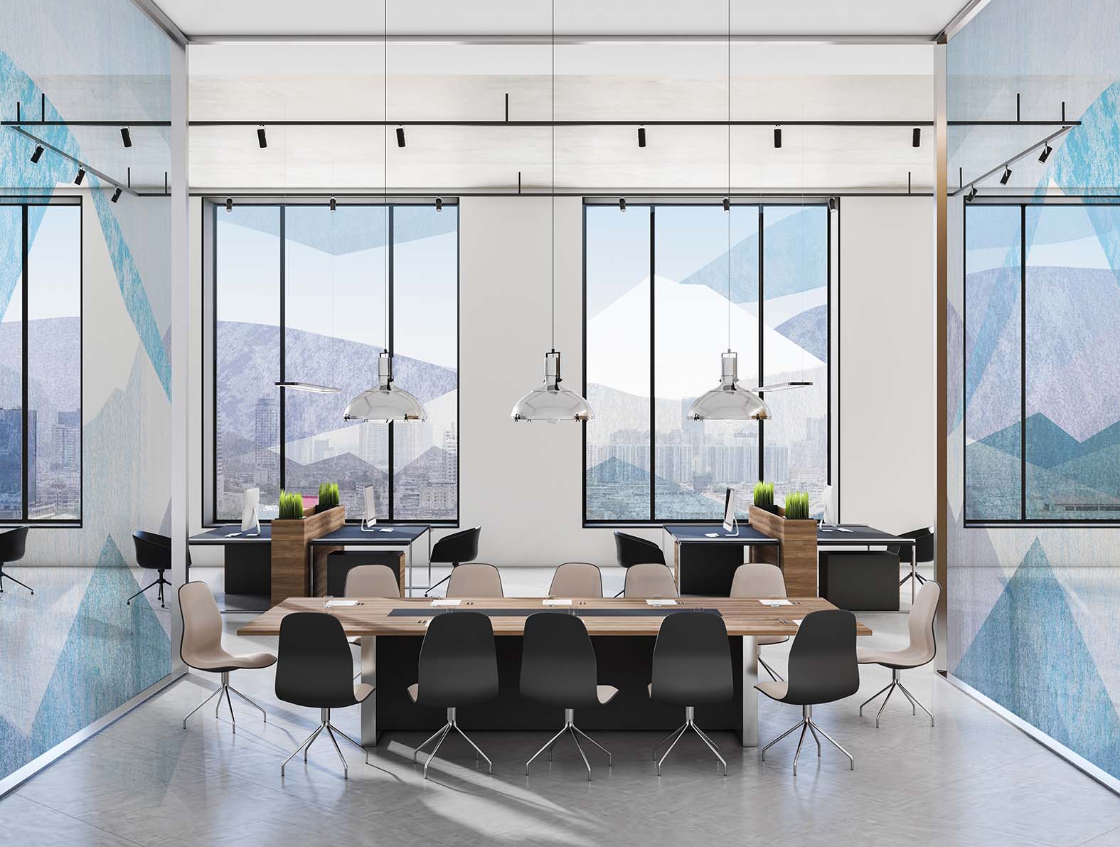 コラージュのような富士山の壁紙