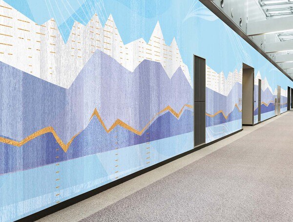 コラージュのような連峰の壁紙