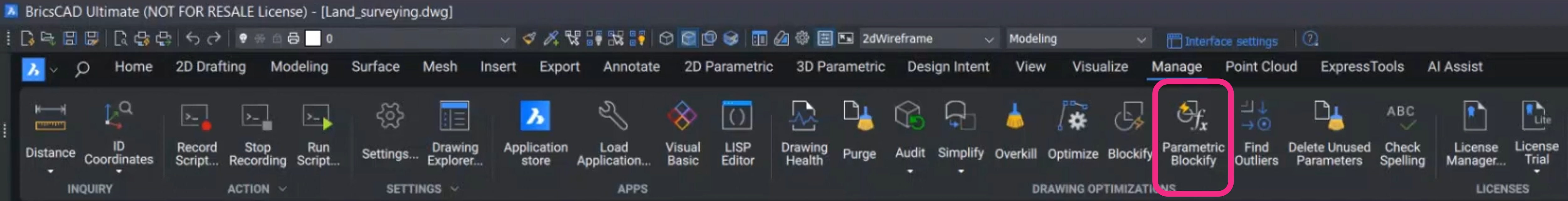 BricsCAD パラメトリックブロック化（_PARAMETRICBLOCKIFY）