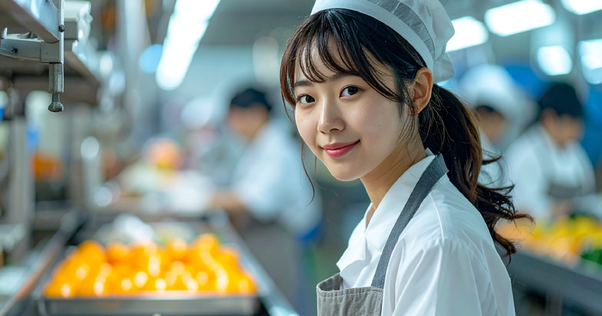 ASK:OGP、食品加工工場で働く女性