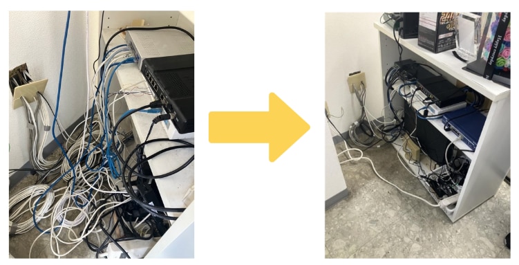 ネットワーク工事事例_配線整理