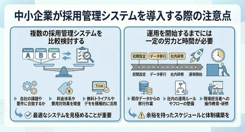 中小企業の採用管理システムの注意点