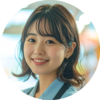 ASK：アイコン、ペットショップの女性店員