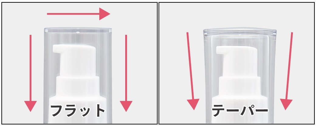 フラットとテーパー