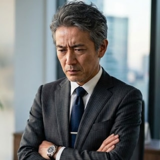 悩んでいる男性２