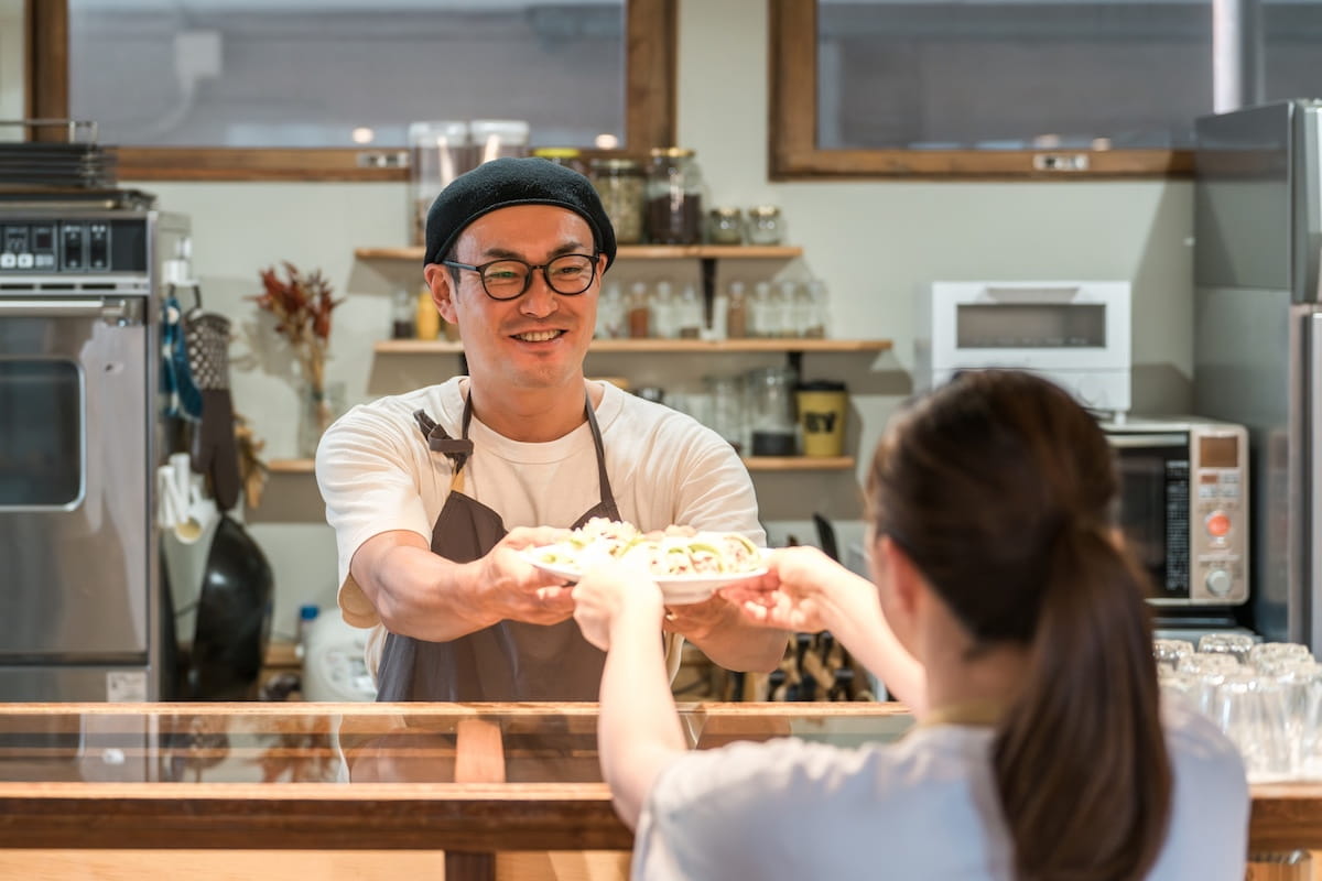 営業中の飲食店