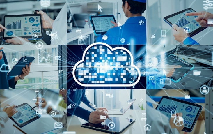 クラウドを活用した業務システム連携のイメージ