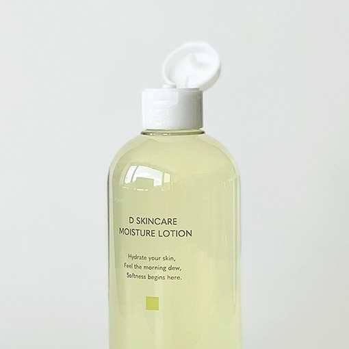 なで肩のボトルD-PET300MLと合わせるヒンジキャップは大容量タイプの化粧水などにおすすめ