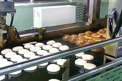 パンに焼色が付いていく