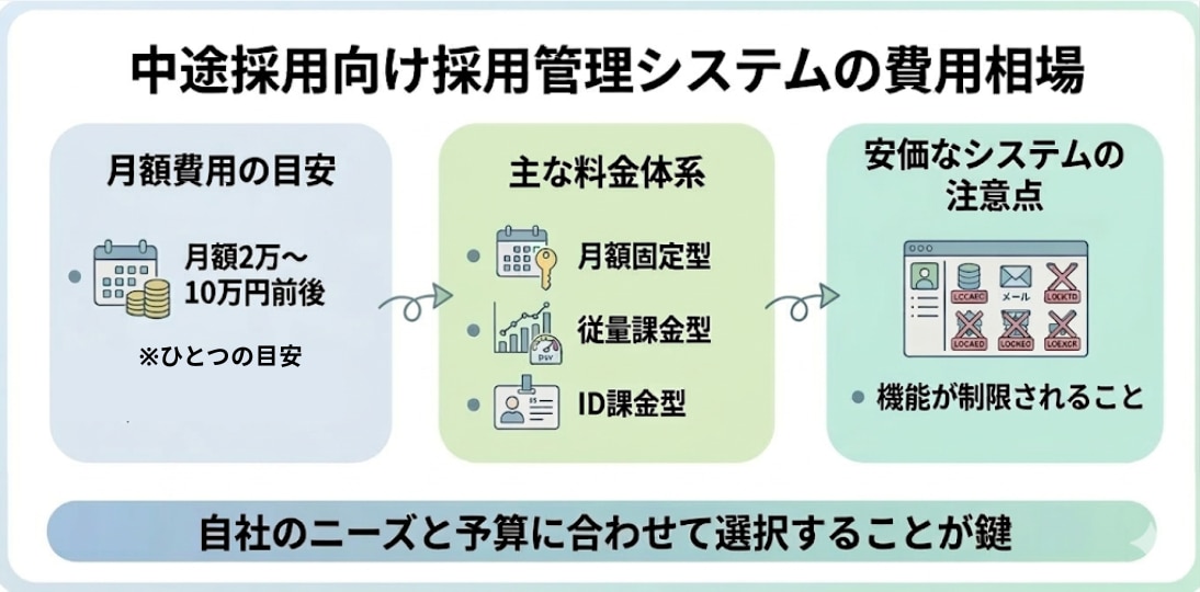 中途向け採用管理システムの費用