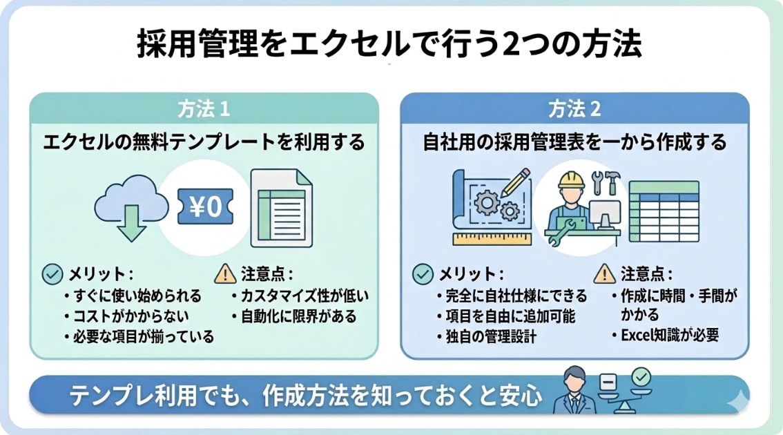 エクセルでの採用管理の方法