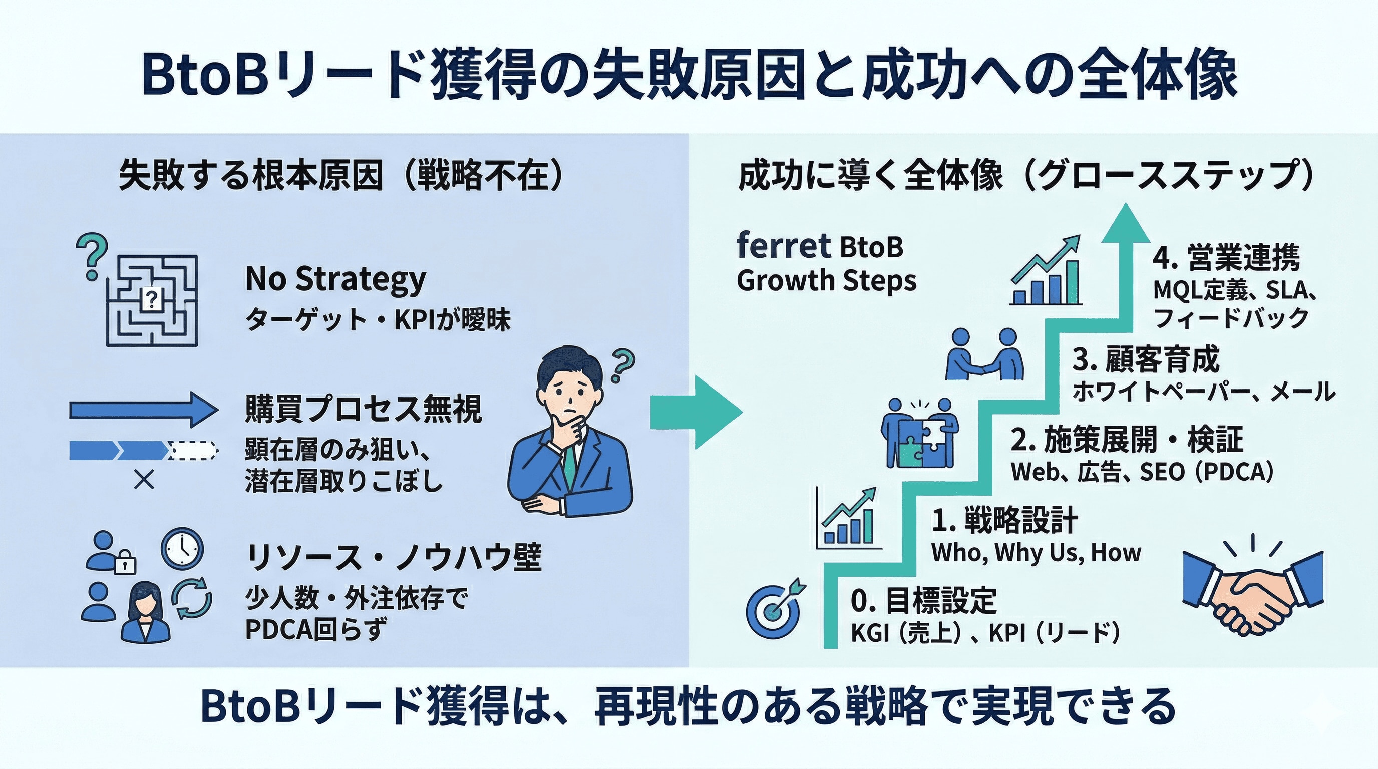BtoBリード獲得の失敗原因と成功への全体像