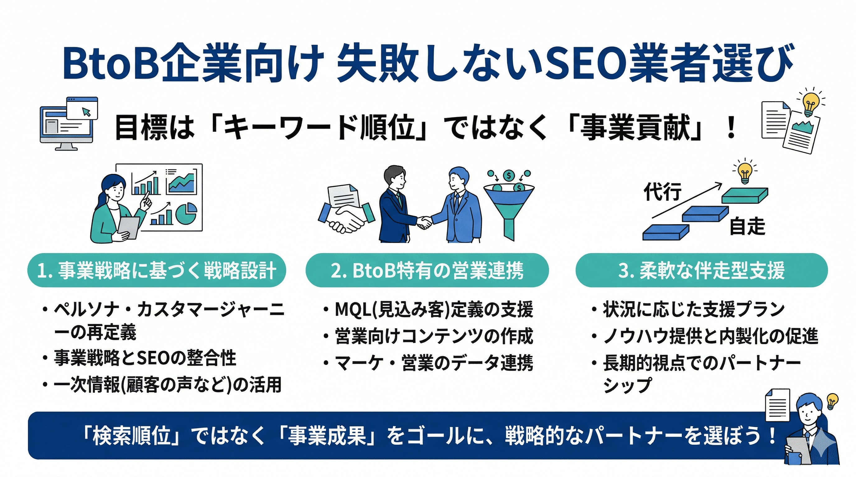 BtoB向け失敗しないSEO業者の選び