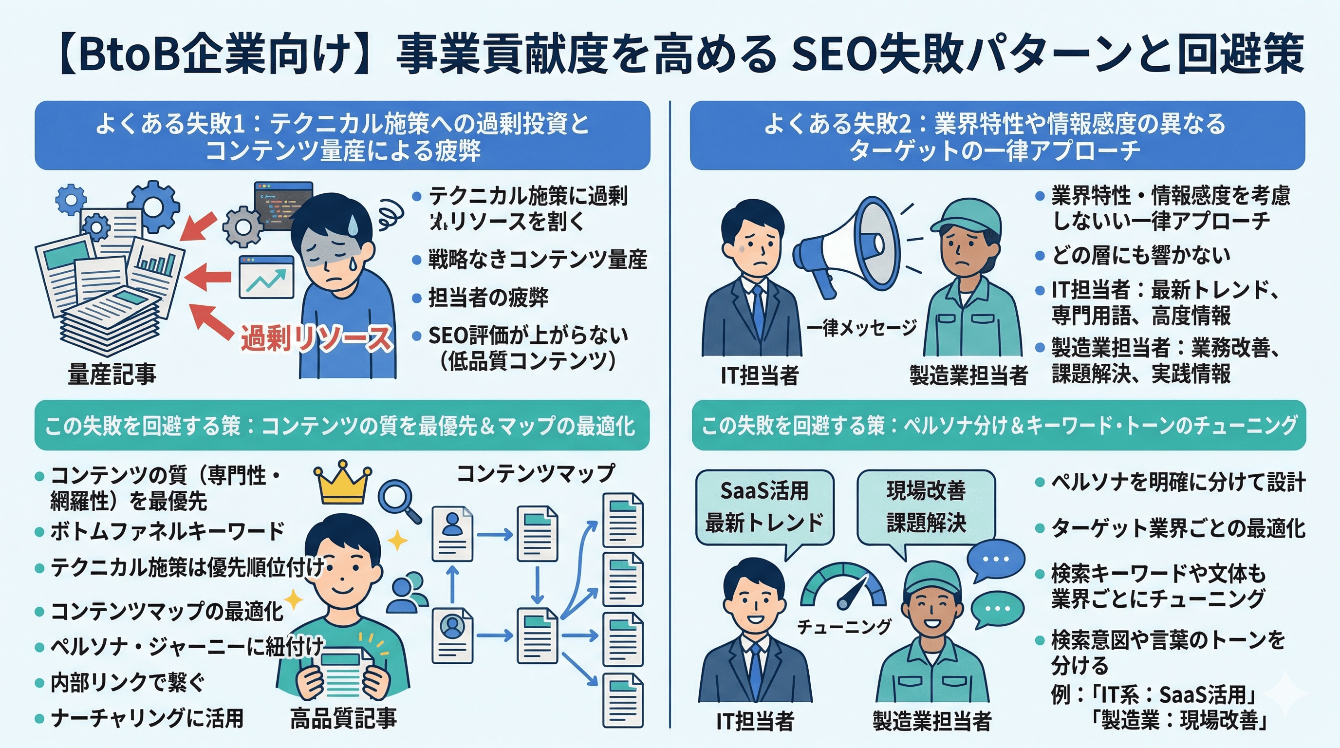 SEOの失敗パターンと回避策