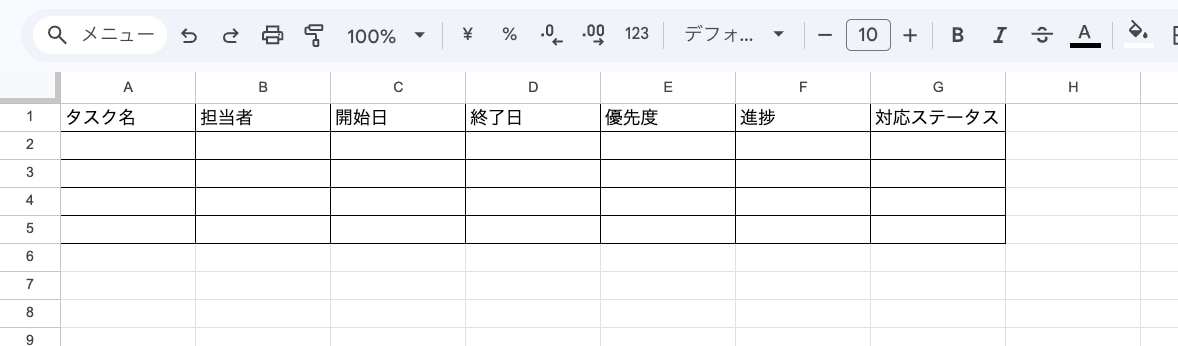 1.タスクリストを作成する