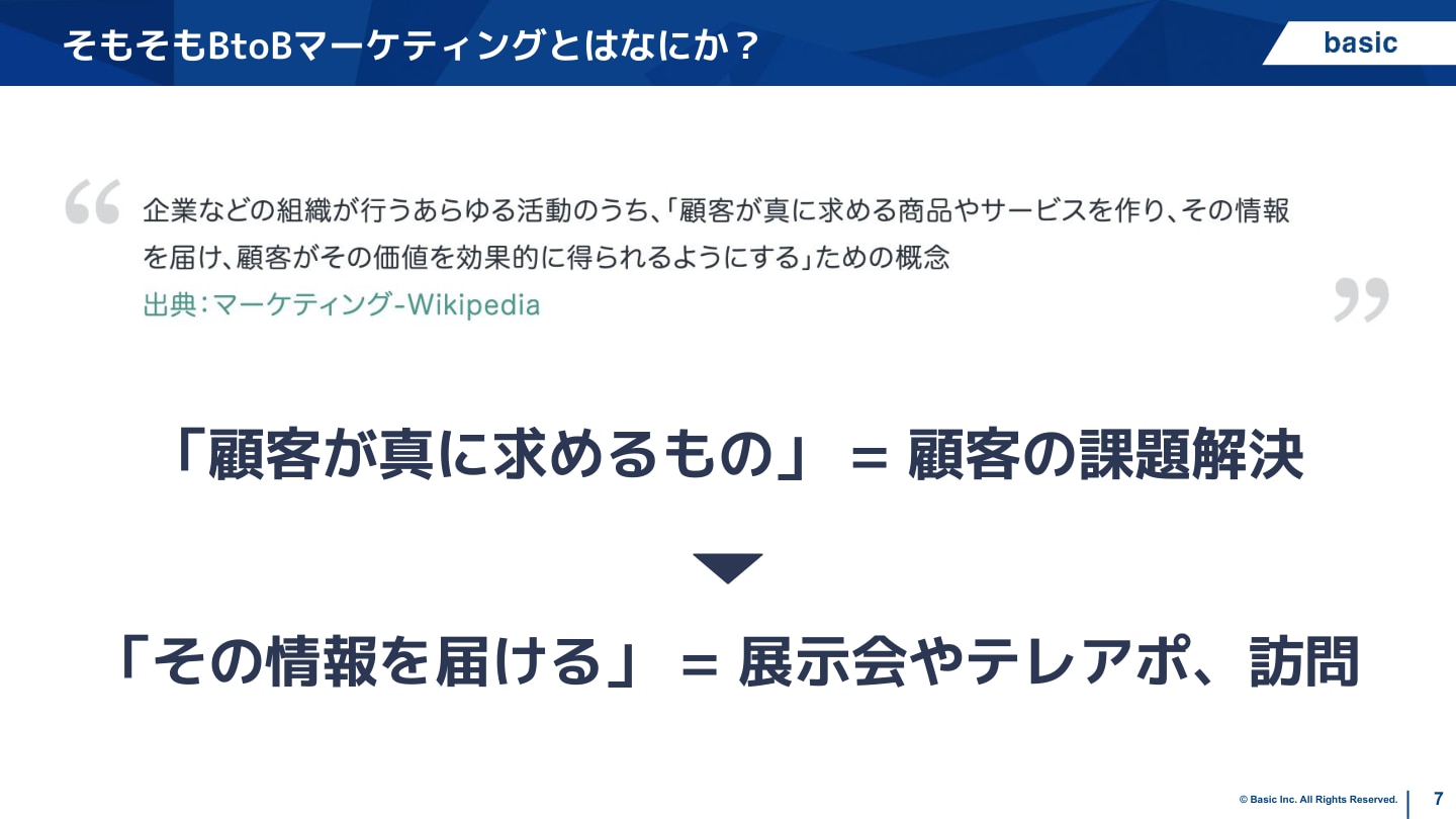 BtoBマーケティングとは何か