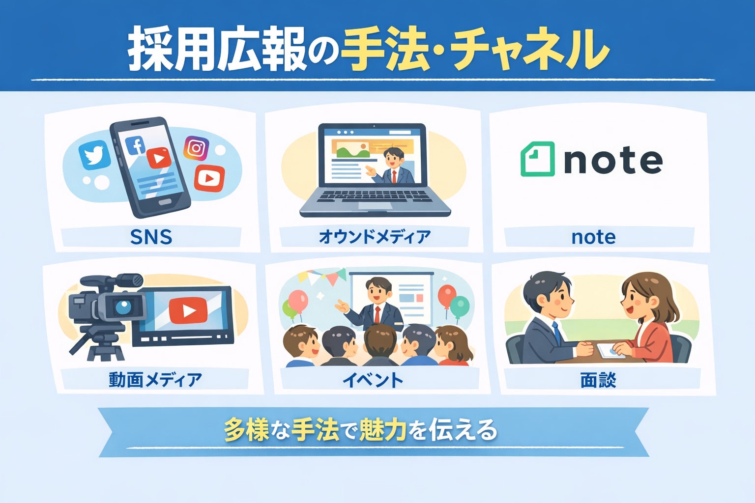 採用広報のチャネル