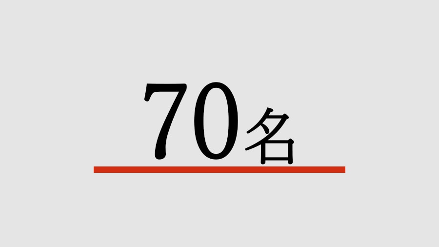 70名｜プロ野球球団球団スタッフ
