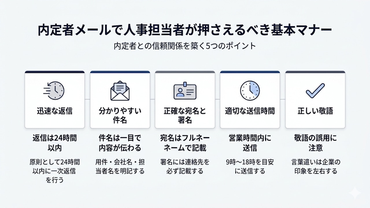 内定者メールの基本マナー5つ