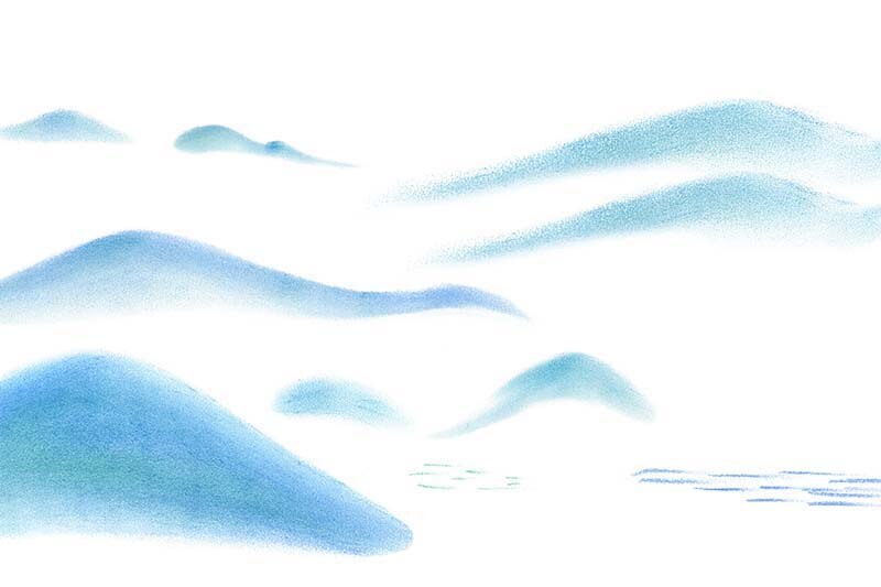 パステル調の稜線のイラストの壁紙