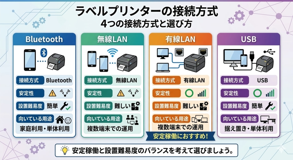 ラベルプリンター接続方式イラスト