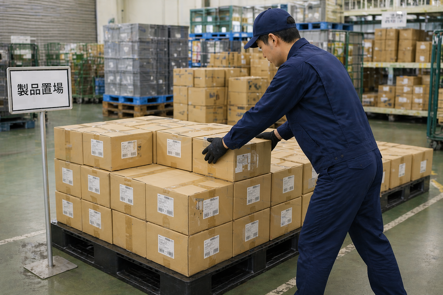 製品の整理作業イメージ