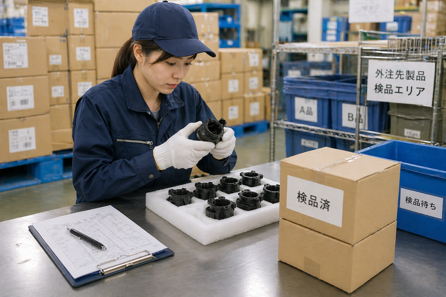 製品の検品作業イメージ