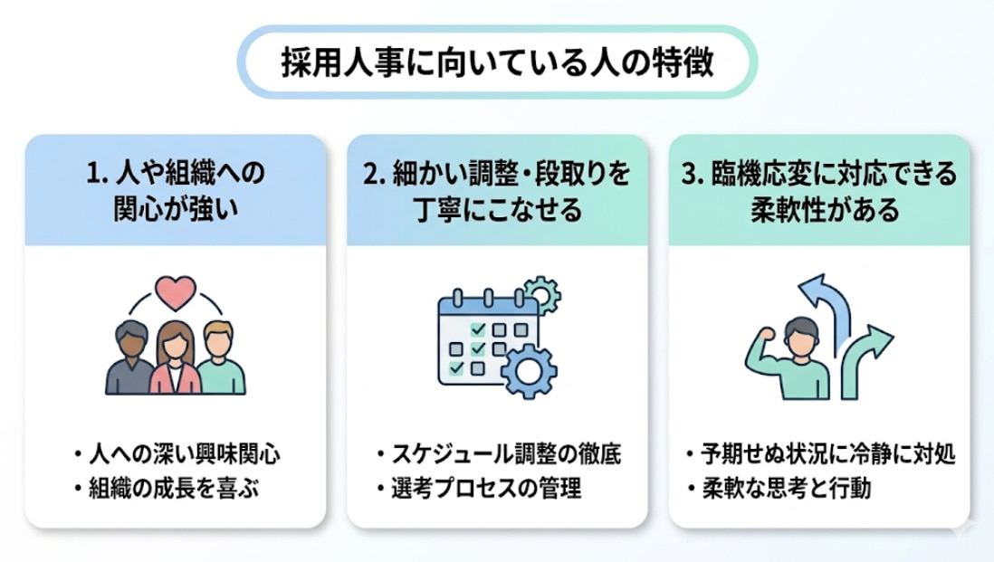 採用人事に向いている人の特徴