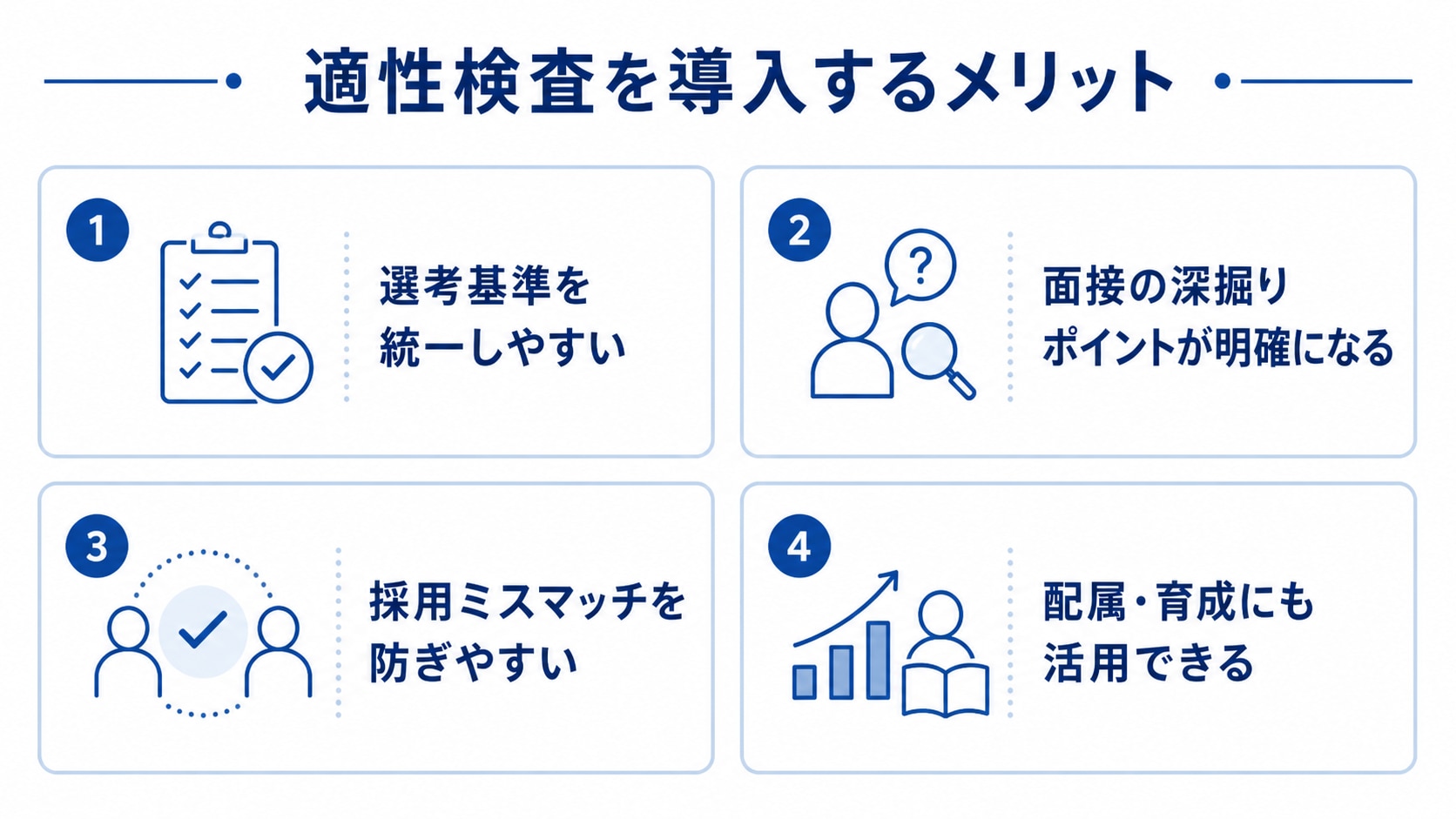 適性検査サービスを導入するメリット