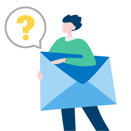 グラフを見てもやもやしている男性のイラスト