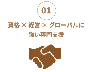 資格 × 経営 × グローバルに 強い専門支援