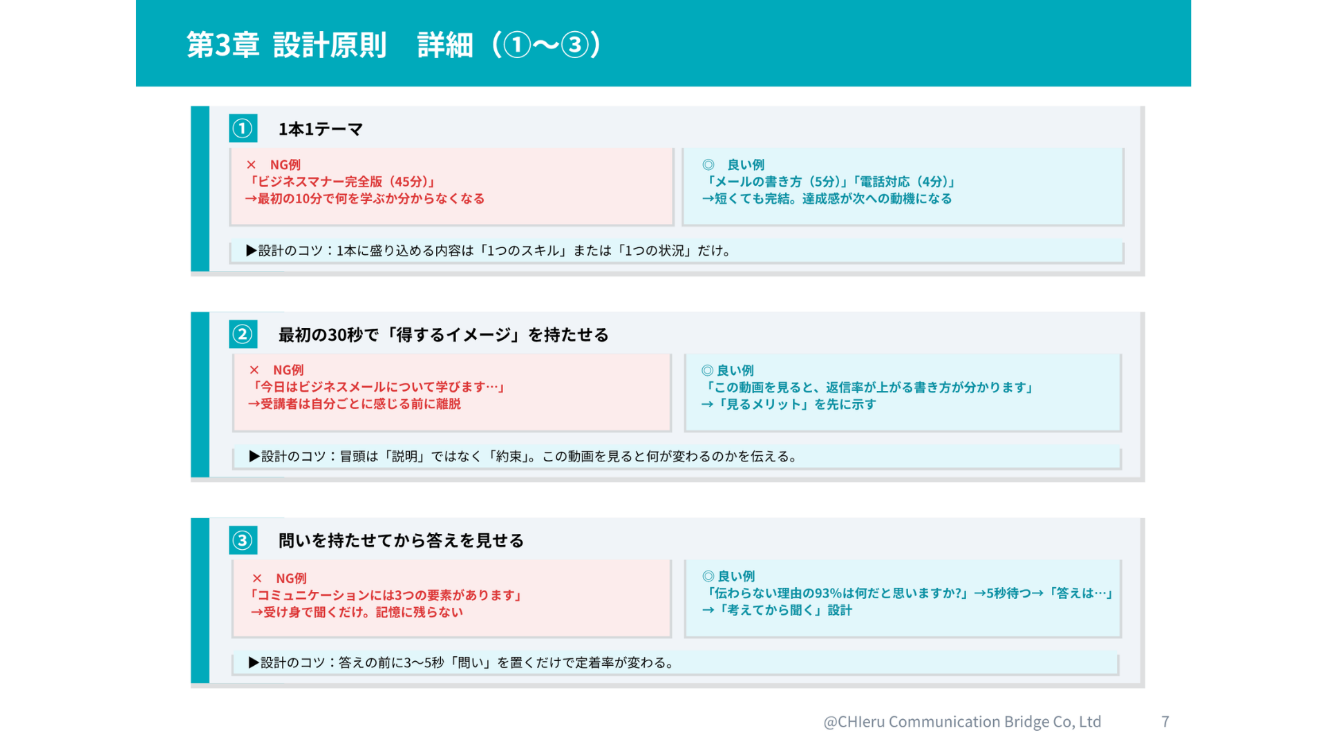 あなたの組織で研修動画が見られない理由と改善策 第3章設計原則