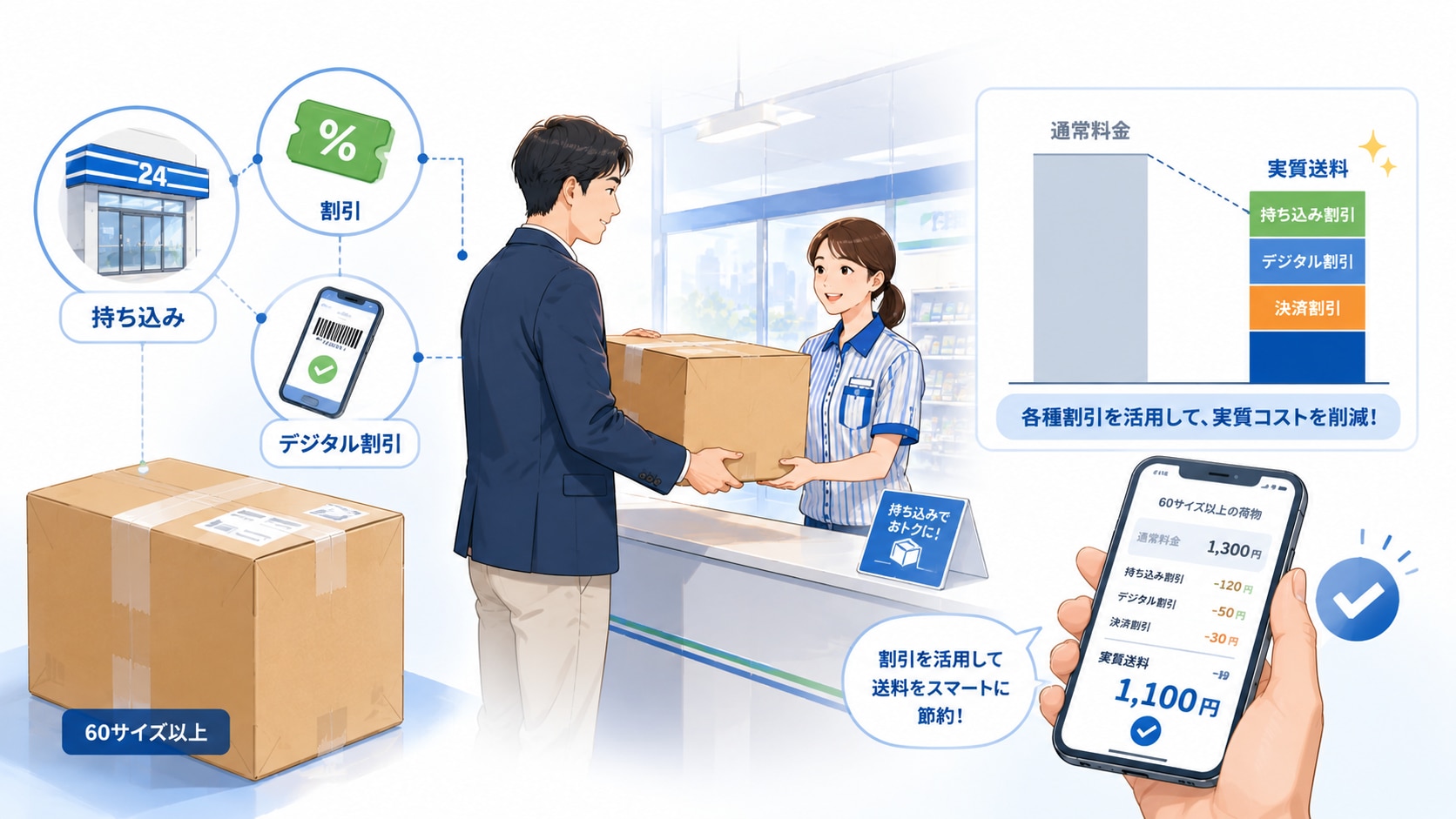60サイズ以上の荷物を安く配送する方法