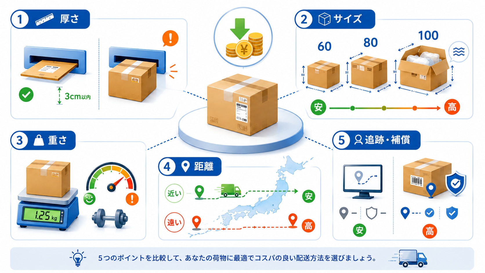 安い配送方法を選ぶ 5つの判断軸