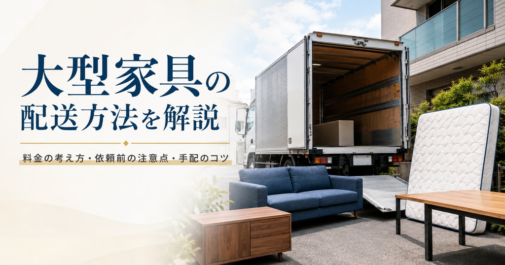 重量物の運搬・大型家具配送・家電配送の方法とは？荷物別の選び方を