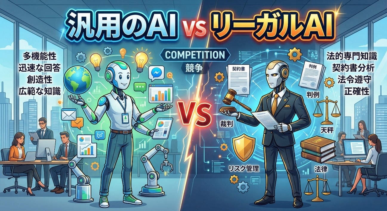 汎用のAIとリーガルAIの比較